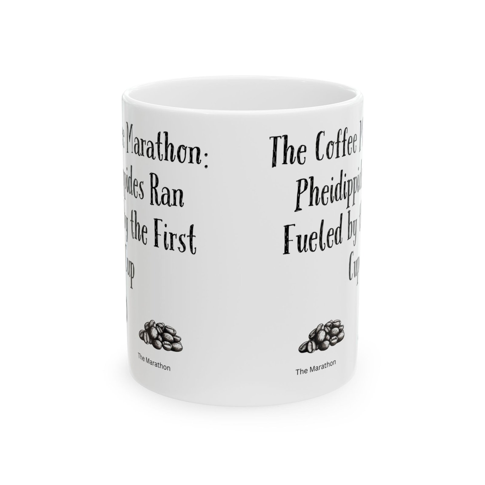 The Coffee Marathon: Pheidippides Ran Fueled by the First Cup | Ceramic Coffee Mug - Image 8
