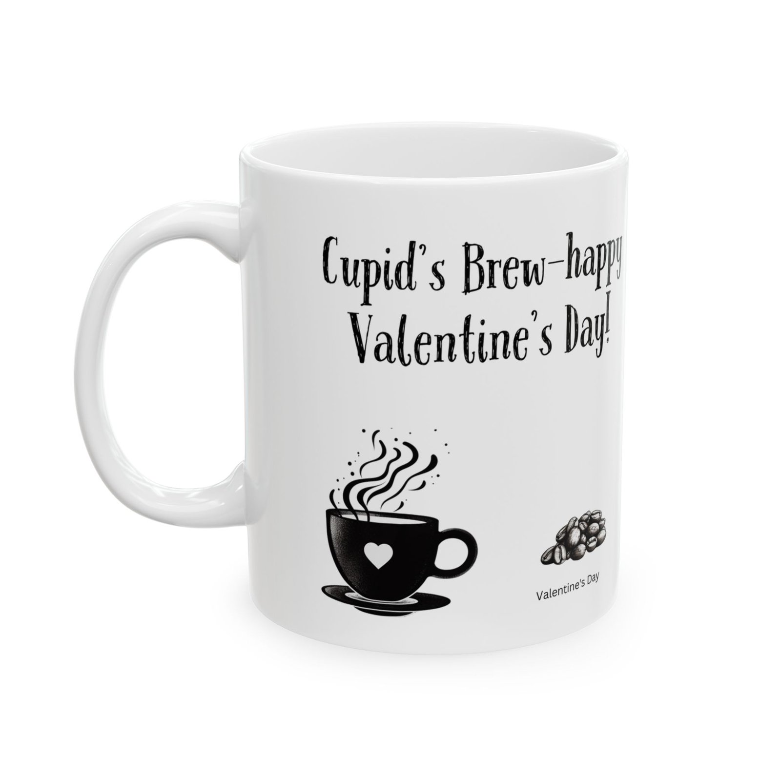 Cupid's Brew—happy Valentine's Day! | Ceramic Coffee Mug - Image 5