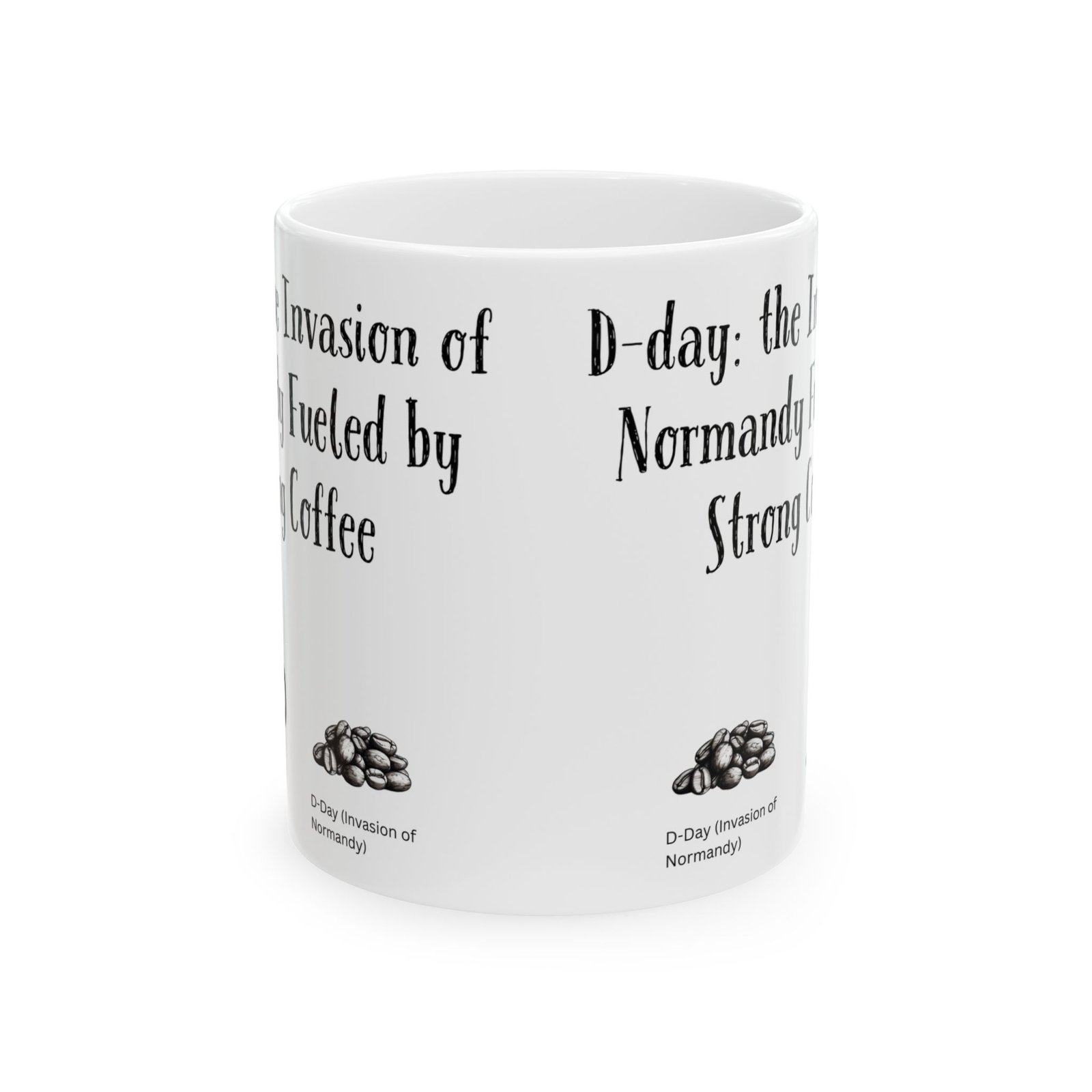 D-day: the Invasion of Normandy Fueled by Strong Coffee | Ceramic Coffee Mug - Image 8