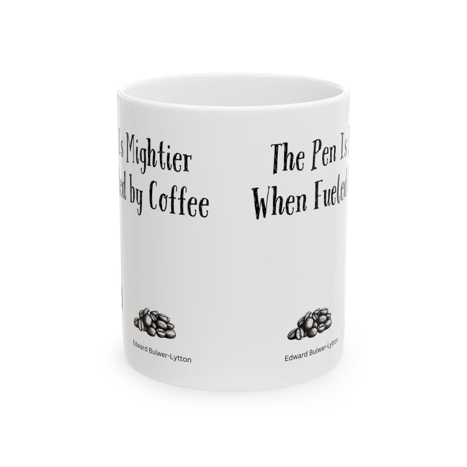 The Pen Is Mightier When Fueled by Coffee | Ceramic Coffee Mug - Image 8