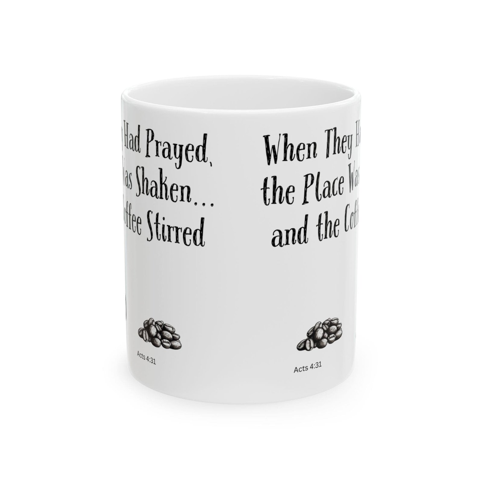 When They Had Prayed, the Place Was Shaken... and the Coffee Stirred | Ceramic Coffee Mug - Image 8