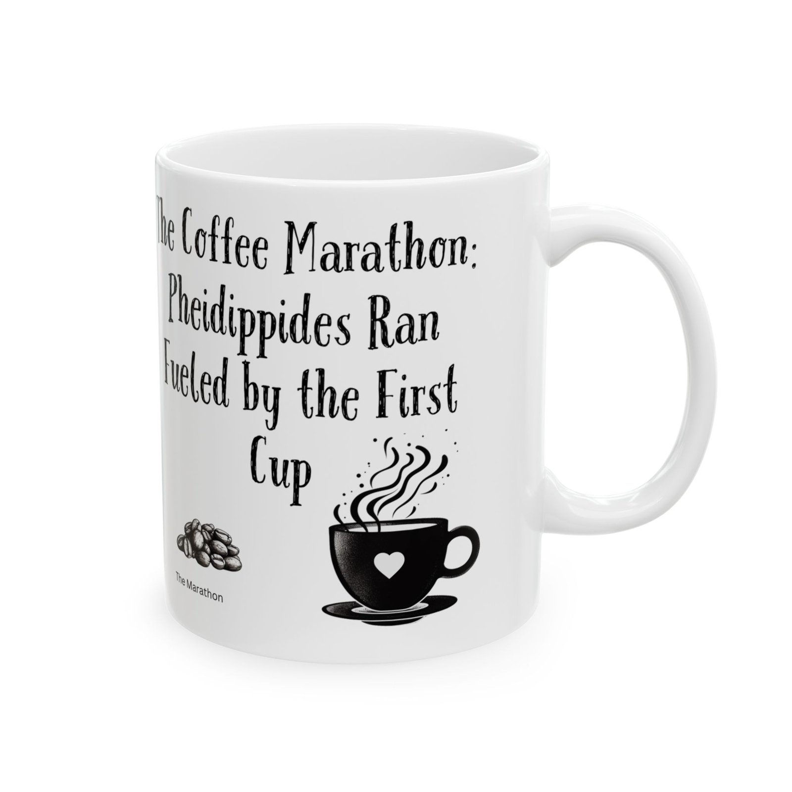 The Coffee Marathon: Pheidippides Ran Fueled by the First Cup | Ceramic Coffee Mug - Image 6