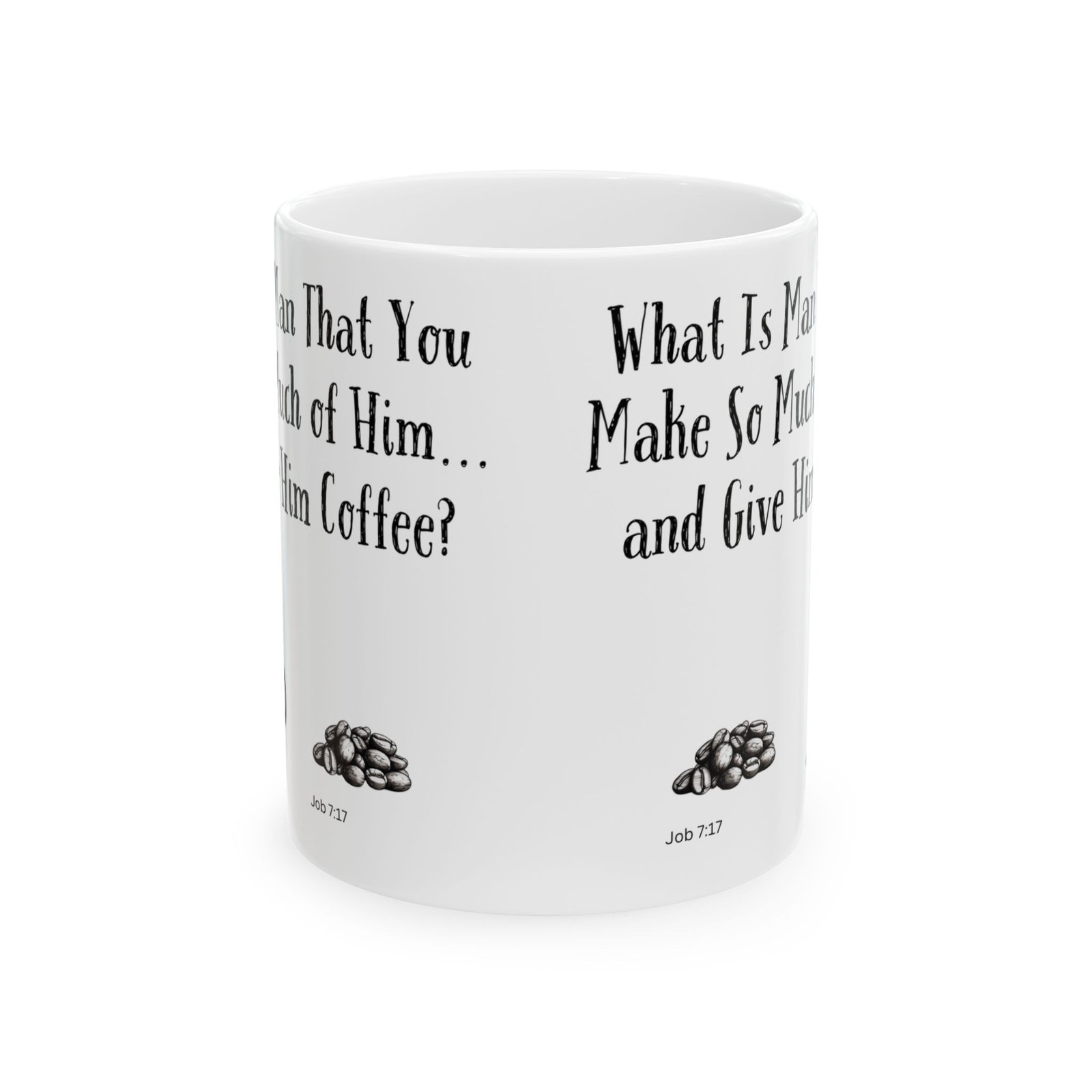 What Is Man That You Make So Much of Him... and Give Him Coffee? | Ceramic Coffee Mug - Image 8
