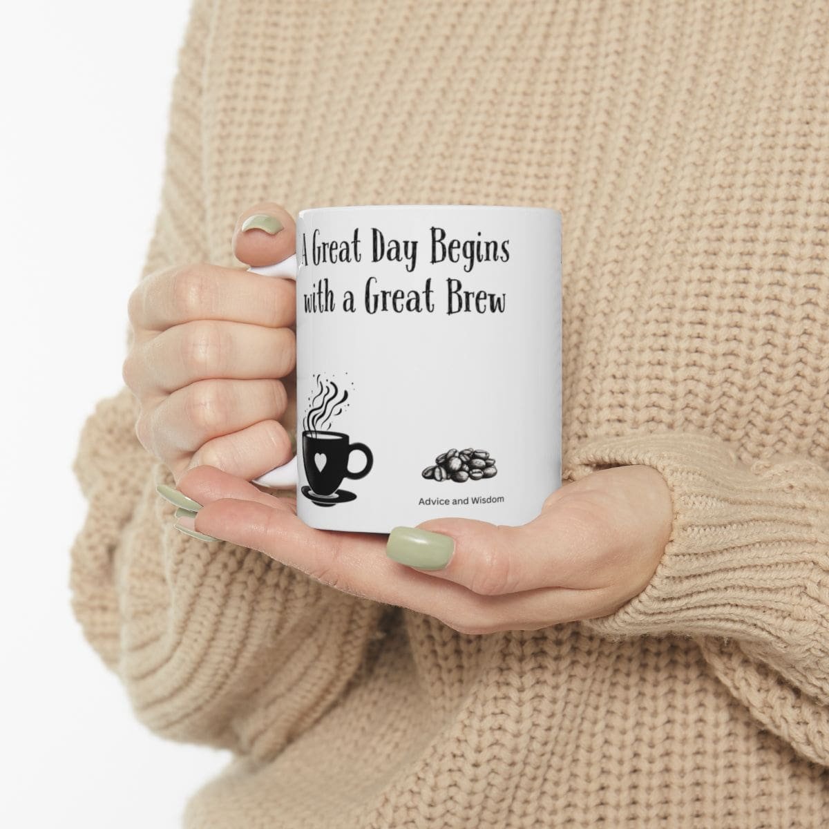 A Great Day Begins with a Great Brew | Ceramic Coffee Mug - Image 3