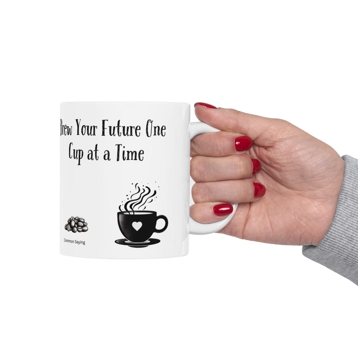 Brew Your Future One Cup at a Time | Ceramic Coffee Mug - Image 4