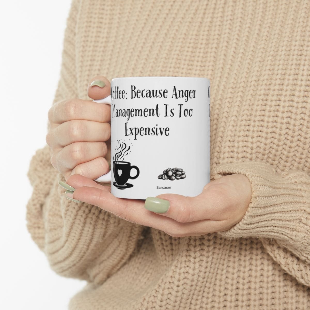 Coffee: Because Anger Management Is Too Expensive | Ceramic Coffee Mug - Image 3