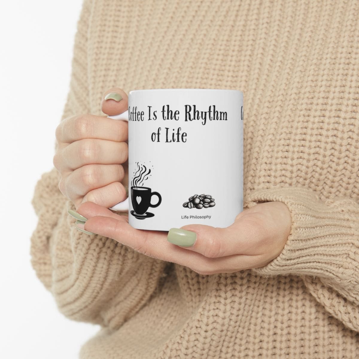 Coffee Is the Rhythm of Life | Ceramic Coffee Mug - Image 3