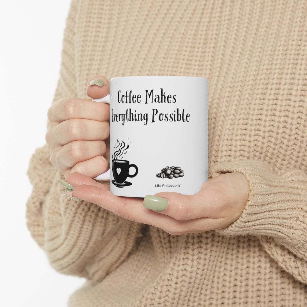 Coffee Makes Everything Possible | Ceramic Coffee Mug - Image 3