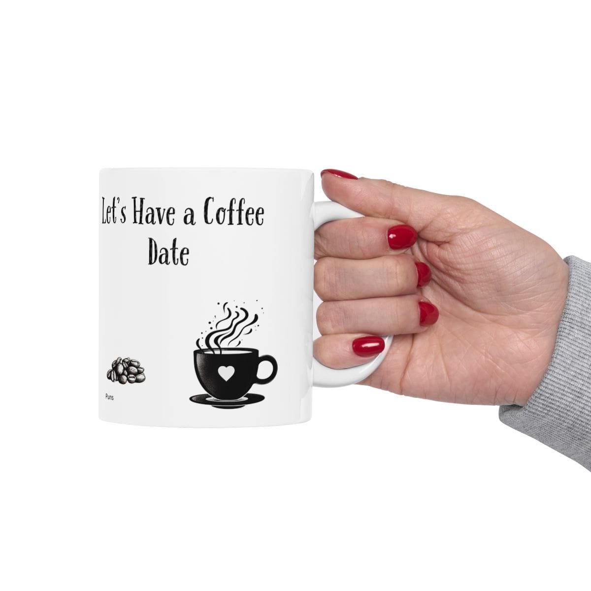 Let's Have a Coffee Date | Ceramic Coffee Mug - Image 4