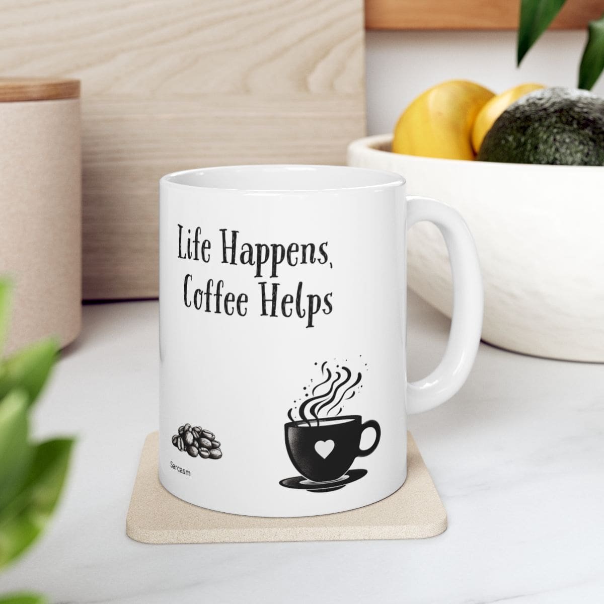 Life Happens, Coffee Helps | Ceramic Coffee Mug - Image 2