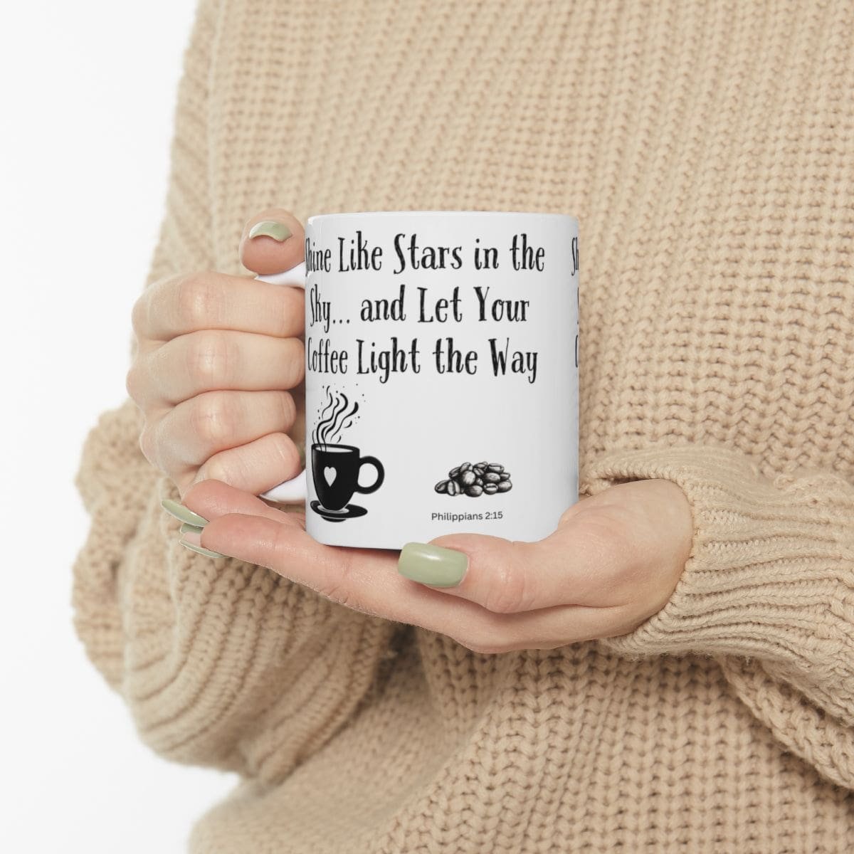 Shine Like Stars in the Sky... and Let Your Coffee Light the Way | Ceramic Coffee Mug - Image 3